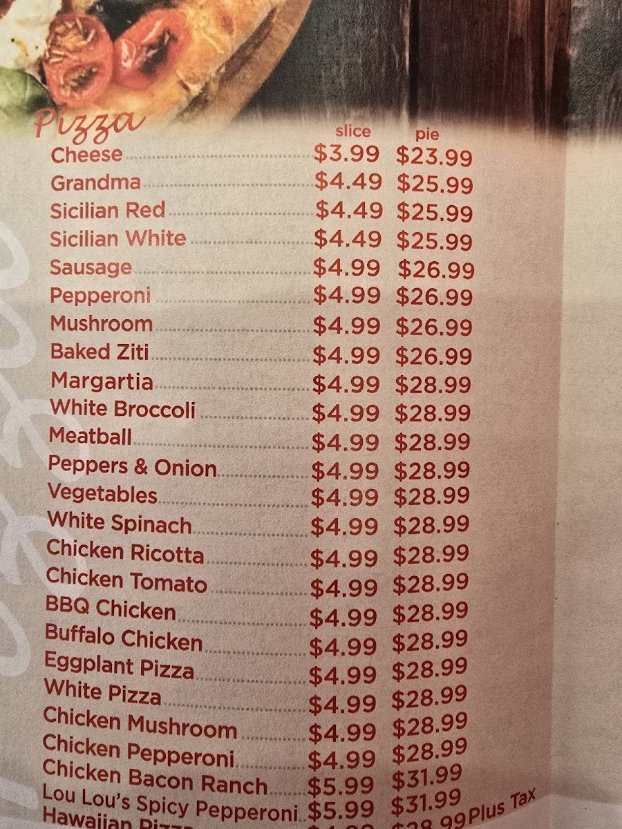 Little Italy Pizza Menu - Image 2